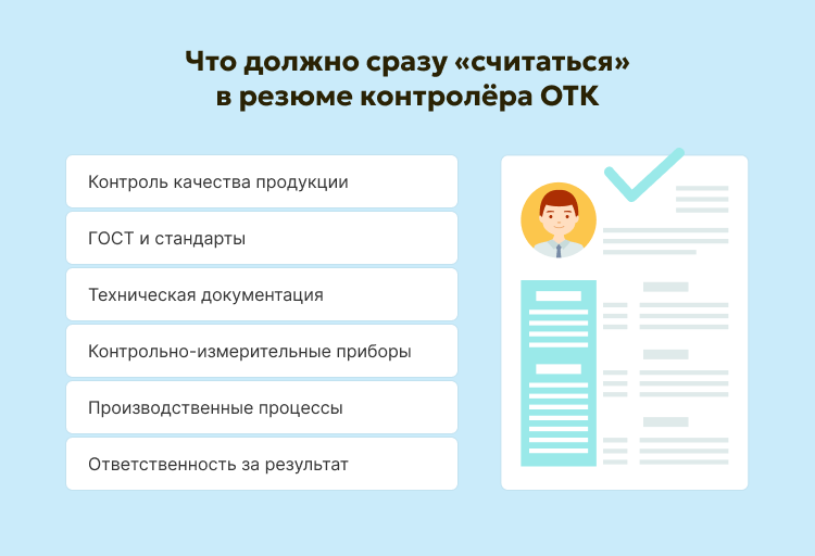 Что должно сразу «считаться» в резюме контролёра ОТК