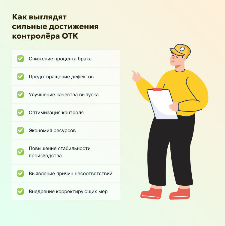 Как выглядят сильные достижения контролёра