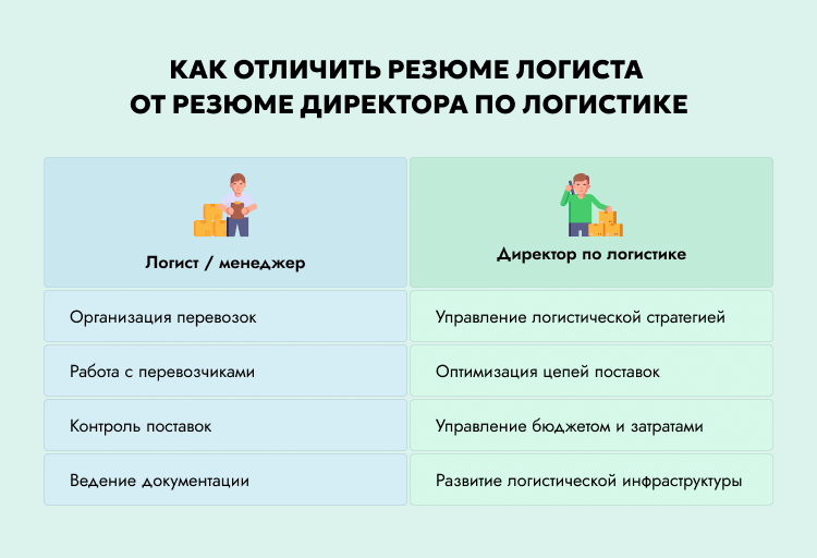 Как отличить резюме логиста от резюме директора по логистике