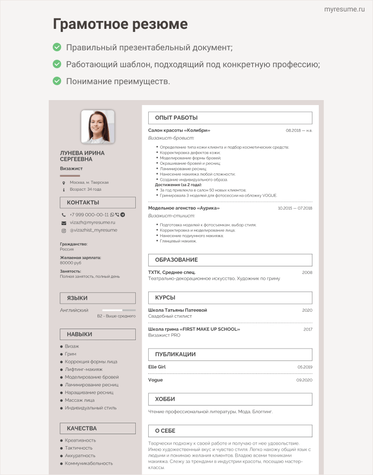 составление анкет на работу
