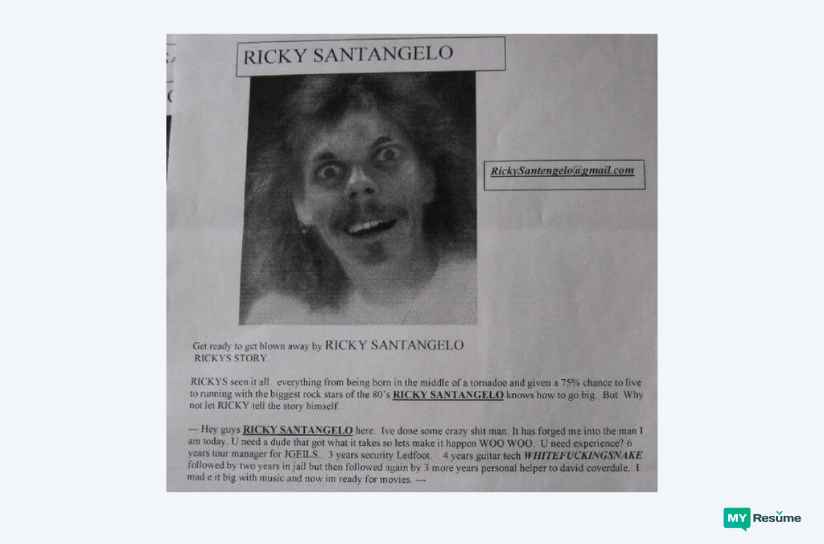 пример плохого фото в резюме