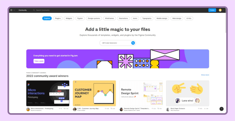 qr-код в резюме фигма