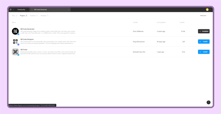 как добавить qr-код в резюме фигма