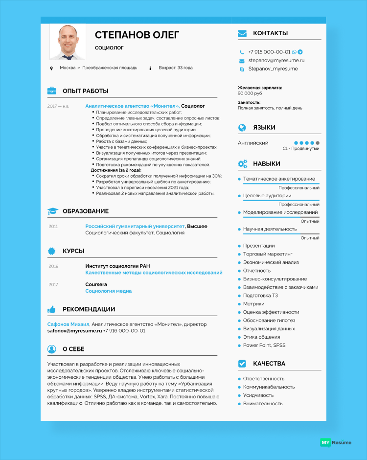 резюме пустой бланк шаблоны