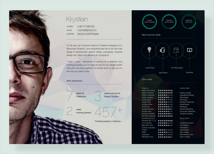 резюме нестандартное шаблоны