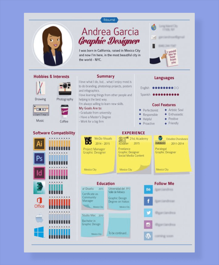 нестандартное резюме на работу образец