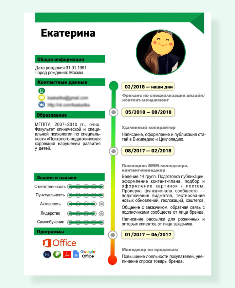 нестандартное резюме на работу