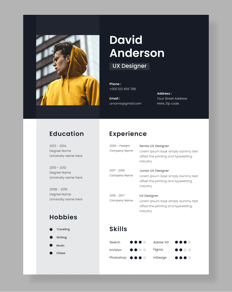 графическое резюме примеры