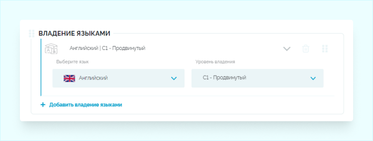 основа блоки резюме