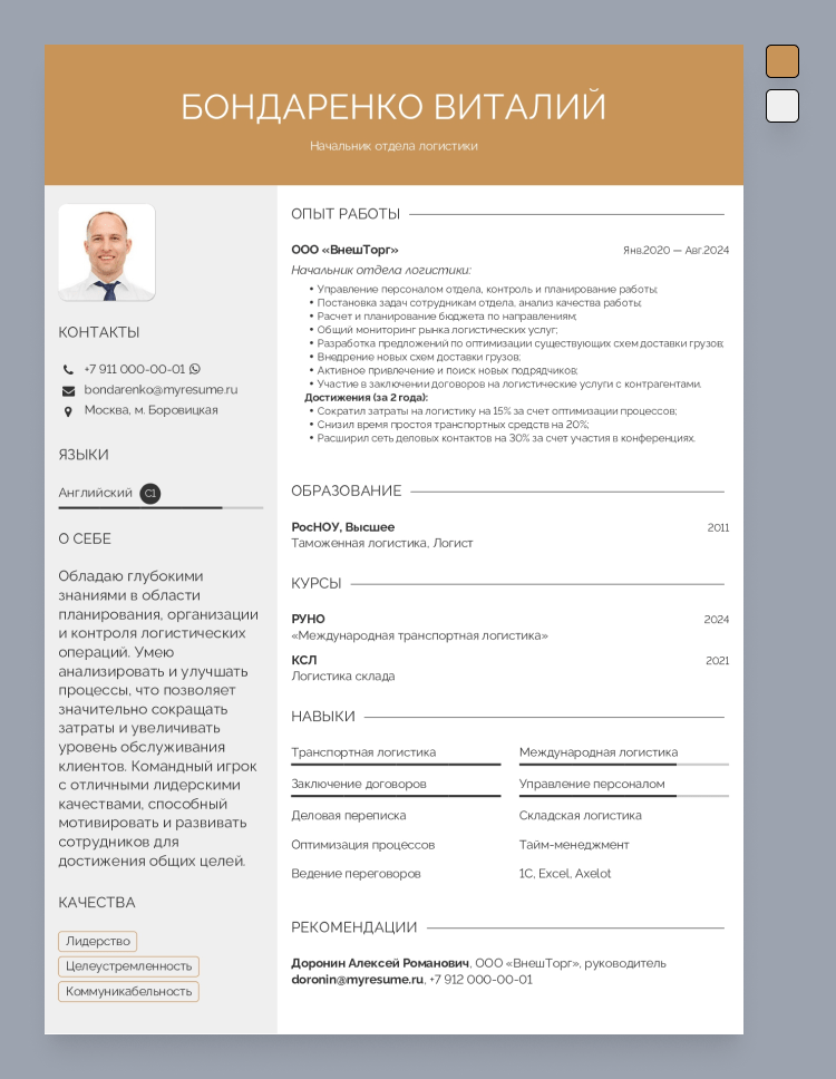 бланк резюме pdf скачать бесплатно