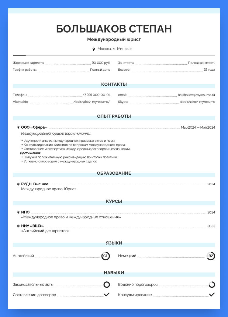 как написать резюме чтобы получить хорошую работу
