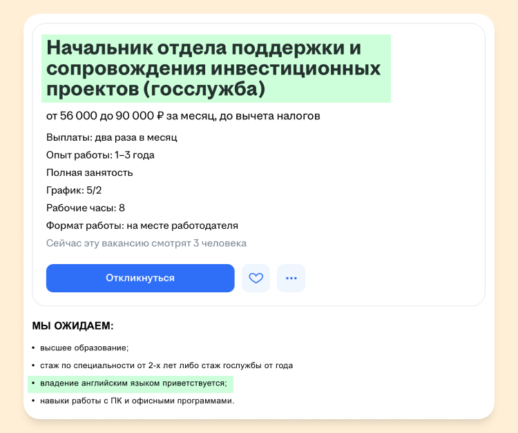 профессиональные навыки в резюме госслужащего